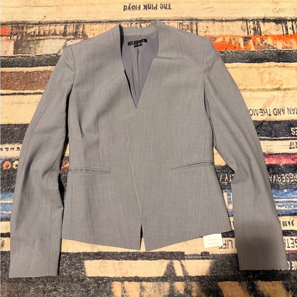 Theory Charcoal Blazer suit coat 6